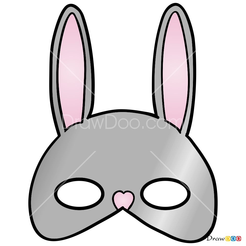 How to Draw Rabbit Mask, Face Masks